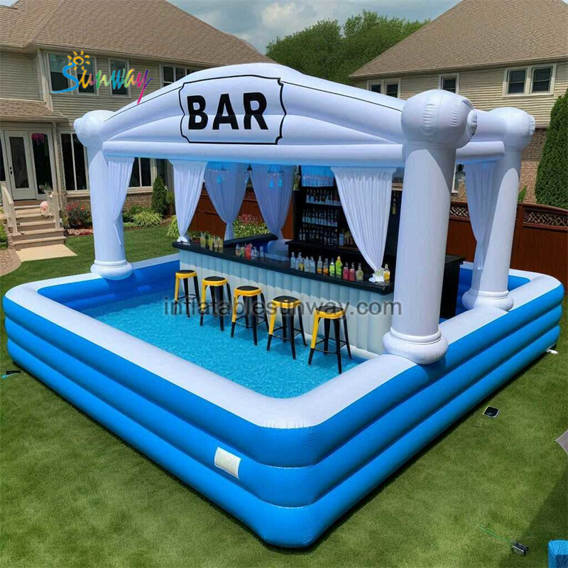 Inflatable pool bar